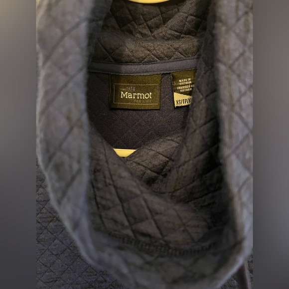 Marmot Annie Cowl Neck Quilted Pullover Navy Size XS - Picture 4 of 5